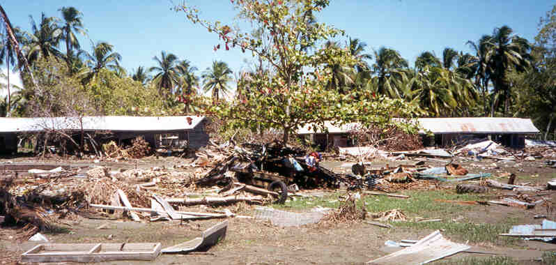 The site of the church after the tsunami School buildings 400 m from the