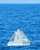 DART buoy floating on the ocean