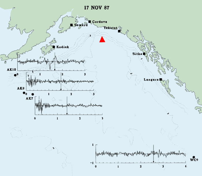 17 Nov 87 Recorded Seismic Waves