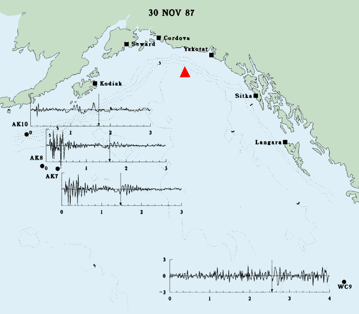 30 Nov 87 Recorded Seismic Waves