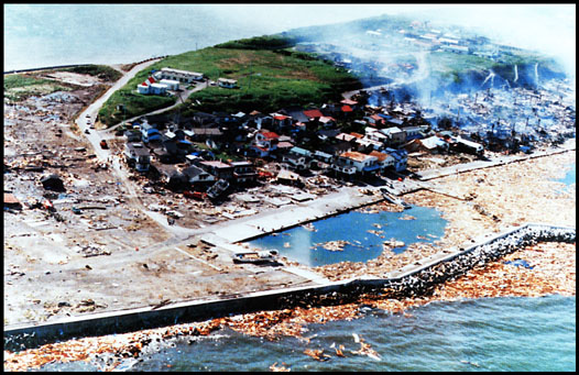 tsunami damage before and after