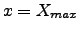 $x=X_{max}$