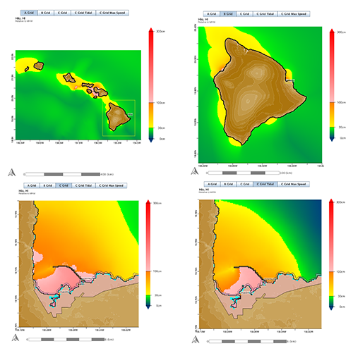 Graphical displays of propagation and flooding  forecasts