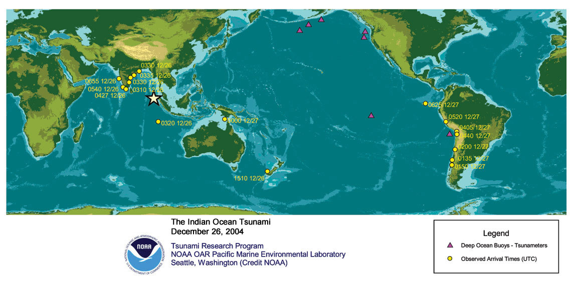 indian ocean tsunami map