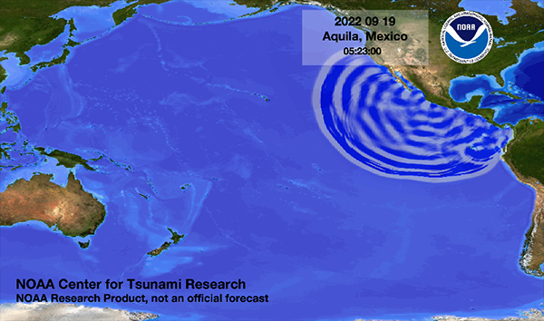 NOAA Center for Tsunami Research - Tsunami Event - September 19, 2022  Aquila, Mexico Tsunami